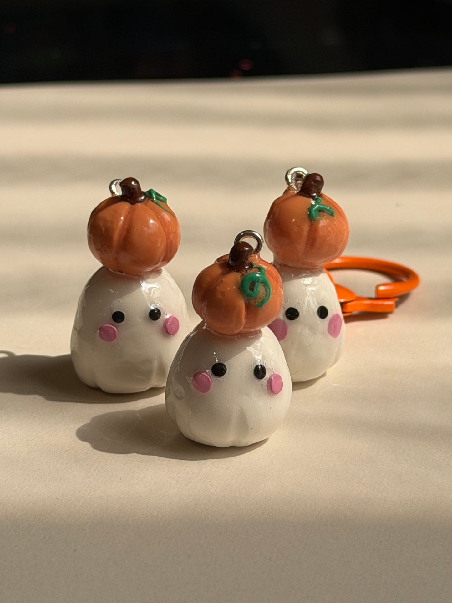Pumpkin Ghost Keychain