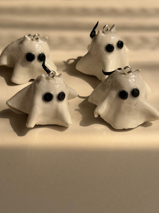 Cat Ghost Keychain