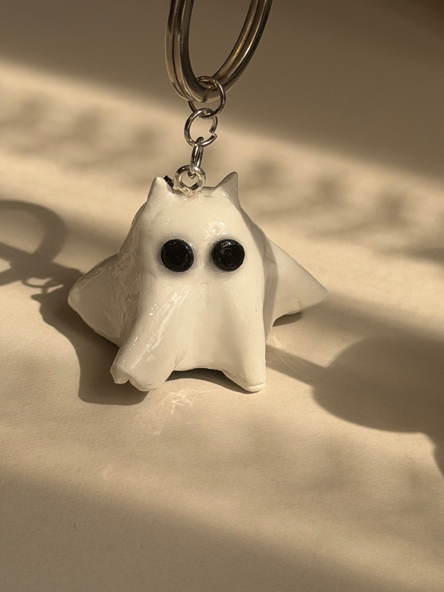Cat Ghost Keychain