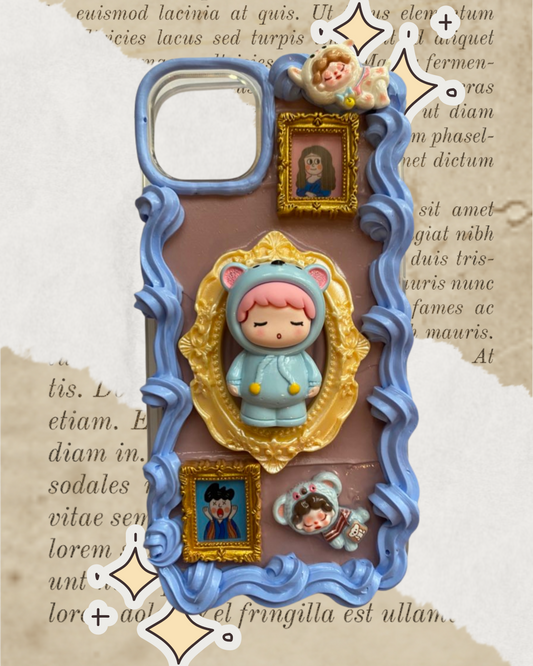 Classic blue custom phone case