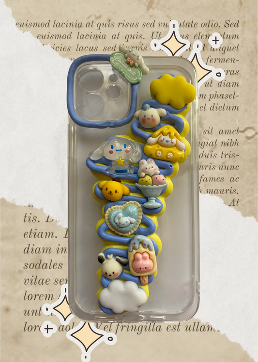 Sanrio blue and yellow custom phone case
