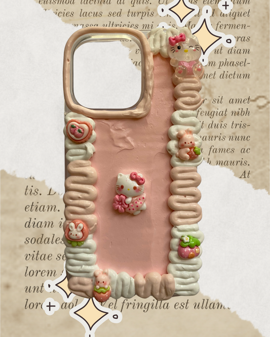 Sanrio pink and white custom phone case